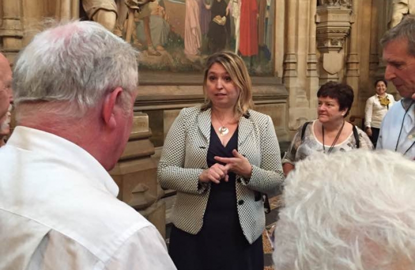 Karen showing her constituents original chamber