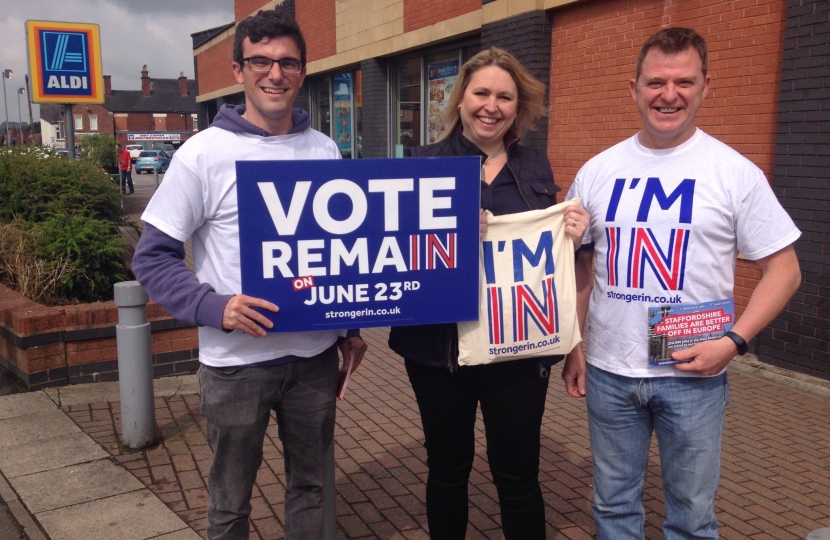 Karen Bradley MP - EU Referendum Vote Remain