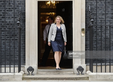 Karen leaving Downing Street